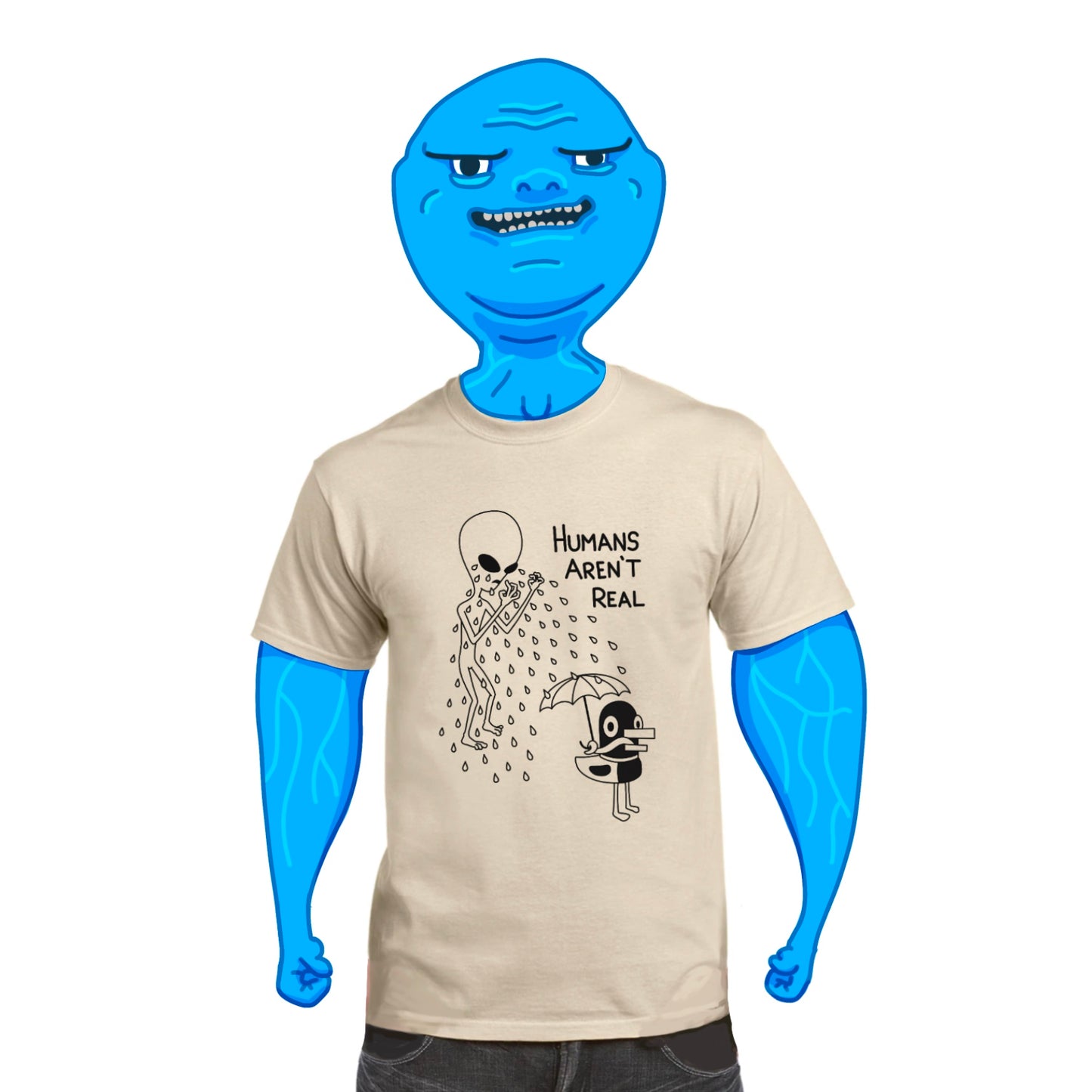 Humans Aren’t Real T-shirt (sand)