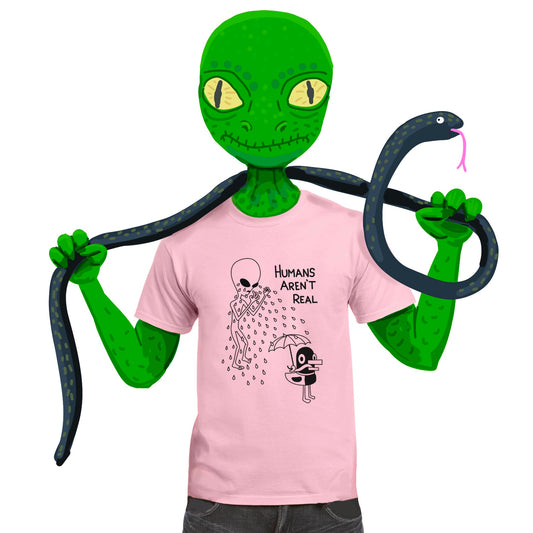 Humans Aren’t Real T-shirt (light pink)